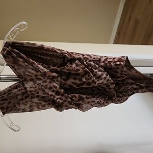 Leopard Print Sleeveless Bodysuit